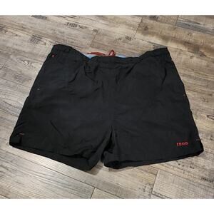 Vintage IZOD PFX Black & Red Nylon Swim Surf Trunks Shorts Mens XL. 2107